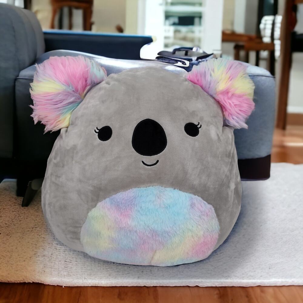 Squishmallow Kelina Koala 16in Gray Rainbow 2021 Kellytoy Plush HTF